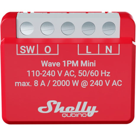 Shelly qubino wave 1pm mini schakel-meetactor z-wave