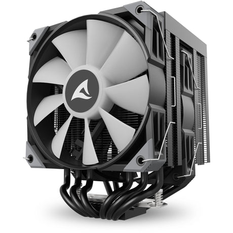 Sharkoon a60 rgb cpu-koeler (zwart, 4-pins pwm fan-connector)