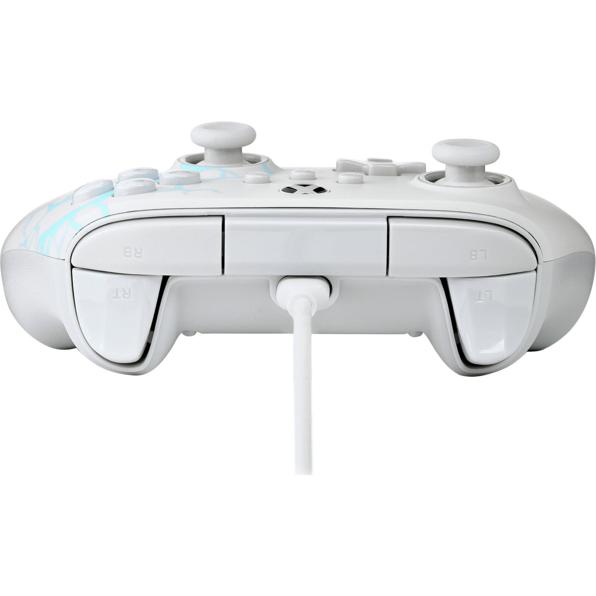 Powera advantage controller met kabel voor de xbox series x|s - poolijs (wit blauw, xbox series x|s, xbox one, pc)