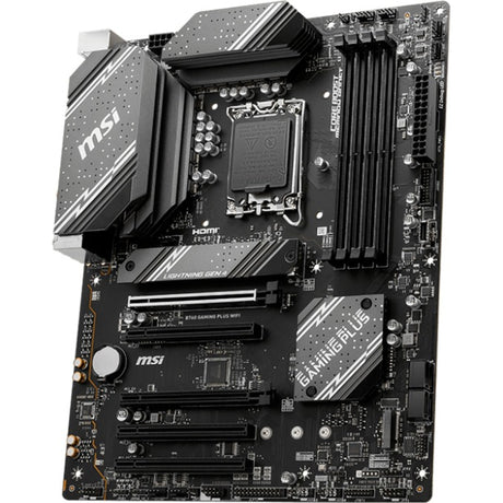 Msi b760 gaming plus wifi socket 1700 moederbord (grijs zwart, raid, 2.5gb-lan, wi-fi 6e, bt, sound, atx)