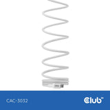 Club 3d usb-c magnetic-coil 240w pd3.1 white cable, 2 meter kabel (wit)