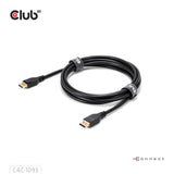 Club 3d displayport 2.1 vesa dp54 gecertificeerde kabel male-male (zwart, 3 meter, 4k 240hz, 8k 120hz, 54gbps)