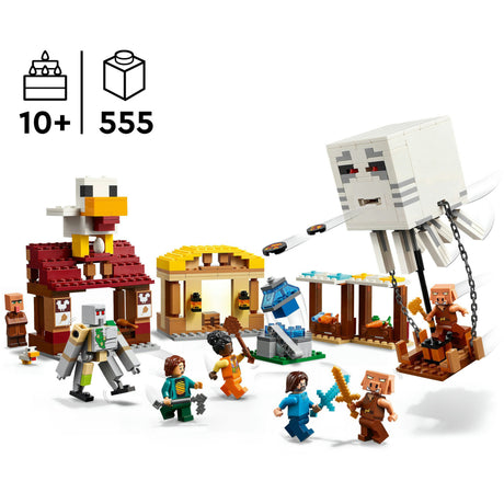 Lego minecraft de ghast-ballon aanval op het dorp - 21273