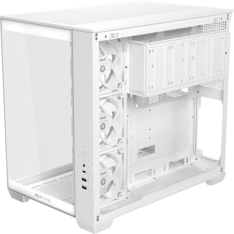 Asus a32 plus midi tower behuizing (wit | 2x usb-a | 1x usb-c | rgb | tempered glass)
