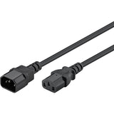 Goobay c14 naar c13 voedingsverlengkabel (zwart, 1 meter)