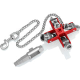 Knipex 00 11 06 v01 schakelkastsleutel met 9 profielen - vlakken-vierkant