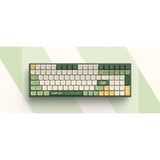 Iqunix f97 camping wireless mechanical keyboard (groen, us lay-out (qwerty), cherry mx brown, 96%, rgb leds, hot-swappable, pbt, 2.4ghz | bluetooth 5.1 | usb-c)