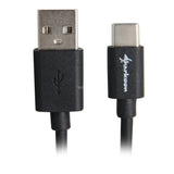 Sharkoon usb-a 2.0 - usb-c kabel (zwart, 0,5 meter )