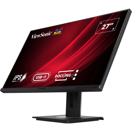 Viewsonic vg2756-4k docking monitor 27 (zwart (mat), 1x displayport, 2x hdmi, 1x usb-c, 2x usb-a, 1x rj-45)