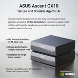 Asus ascent gx10 arm v9.2-a 128 2 mini-pc (donkergrijs | nvidia gb10 grace blackwell | dgx spark | nvlink-c2c | 128 gb | 2 tb ssd)