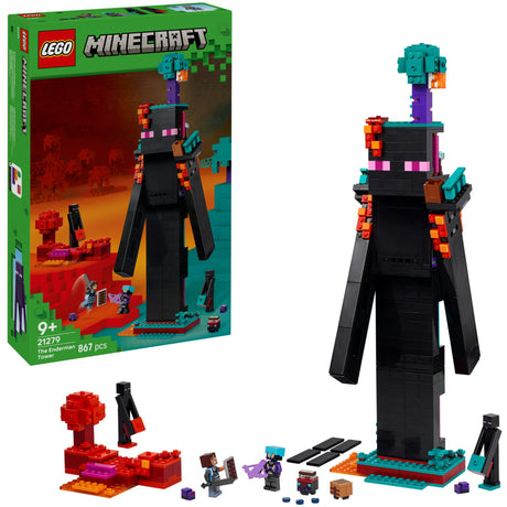 Lego minecraft 2in1 de enderman toren speelgoed voor kinderen - 21279