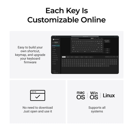 Keychron k3 ultra 8k wireless custom mechanical keyboard (zwart, us lay-out (qwerty), milk pom banana, 75%, rgb leds, lsa double-shot pbt, usb-c | 2.4 ghz | bluetooth 5.2)