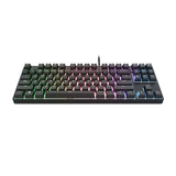 Trust gxt 864 cada compact mechanisch tkl-gamingtoetsenbord (zwart, us lay-out (qwerty), huano brown, rgb)
