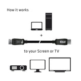Club 3d displayport 1.4 vesa gecertificeerde kabel male-male (zwart, 1 meter, 8k 60hz of 2x 4k 60hz, 32.4gbps)