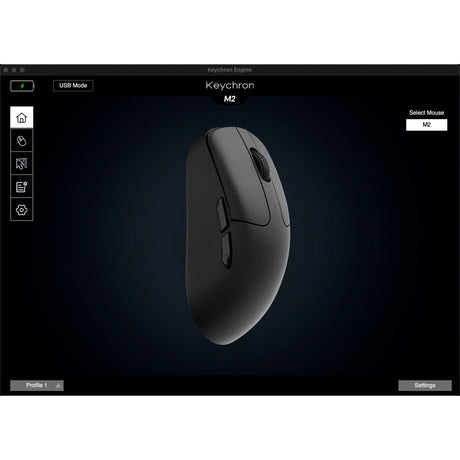 Keychron m2 wireless gaming muis (zwart)