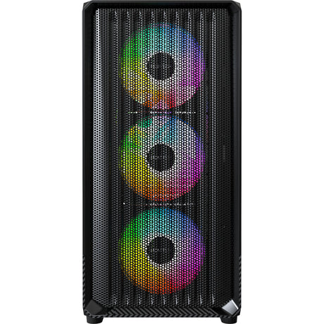 Montech x5m midi tower behuizing (zwart | 2x usb-a | 1x usb-c | rgb | tempered glass)