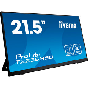 Iiyama prolite t2255msc-b1 21.5 monitor (zwart, 1x displayport, 1x hdmi, 2x usb-a)