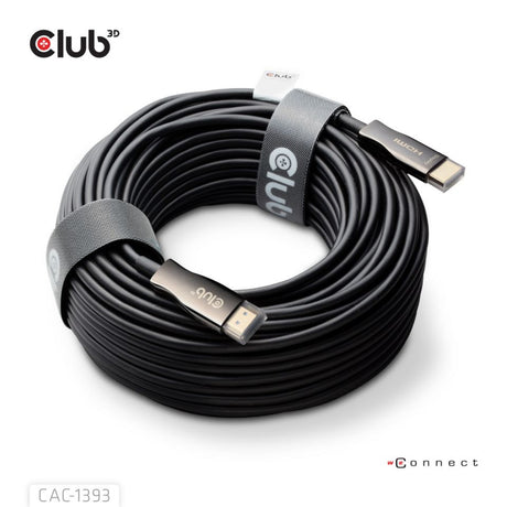 Club 3d hdmi hybride aoc kabel (zwart, 50 meter)