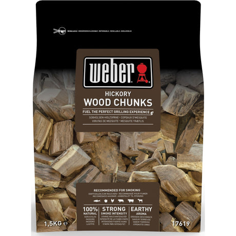 Weber hickory houtblokjes aromahout (1,5 kg)