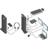 Act connectivity usb-c of usb-a dual monitor docking station (zwart)