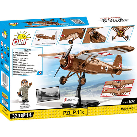 Cobi historical collection - pzl p.11c constructiespeelgoed (schaal 1:32)