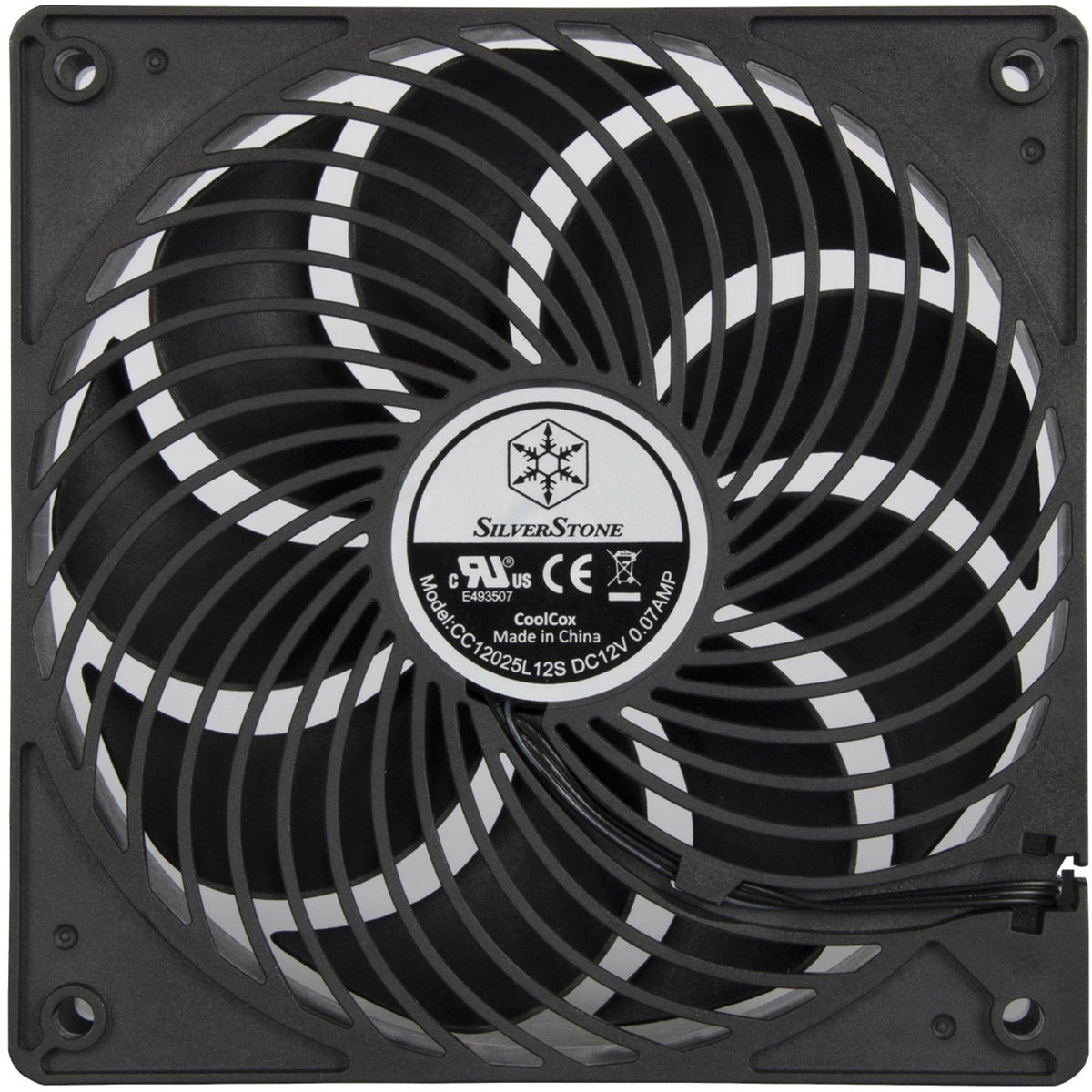Silverstone air penetrator 120i case fan (zwart, 120 x 120 x 25 mm)