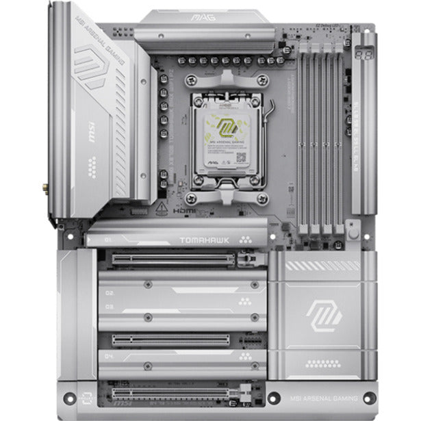 Msi mag x870e tomahawk max wifi pz socket am5 moederbord (wit, raid, 5gb-lan, wi-fi 7, bt 5.4, sound, atx)