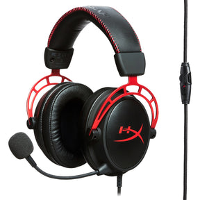 Hyperx cloud alpha pro over-ear gaming headset (zwart rood, pc, playstation 4, xbox one)