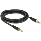 Delock 3,5 mm male > 3.5 mm male kabel (zwart, 3 meter)