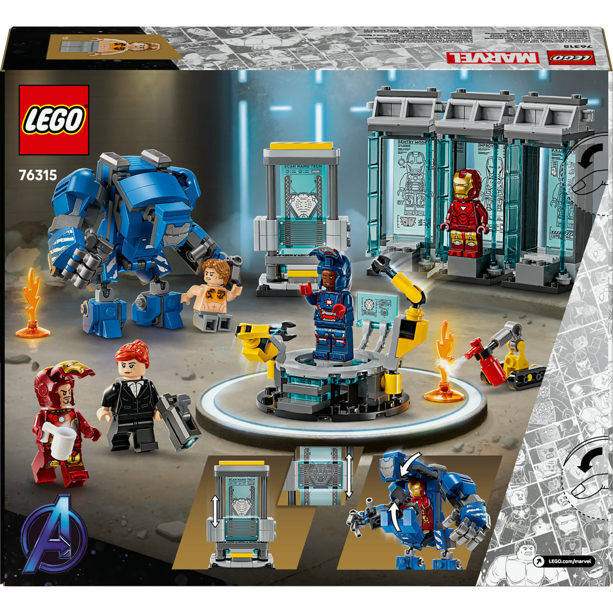 Lego marvel iron mans laboratorium: harnasruimte set - 76315