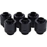 Alphacool eiszapfen 13 10mm compression fitting verbinding (zwart, 6 stuks)