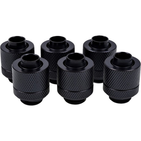 Alphacool eiszapfen 13 10mm compression fitting verbinding (zwart, 6 stuks)