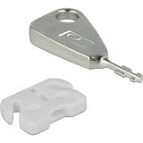 Delock usb port blocker voor usb-a female insteekslot (wit zilver)