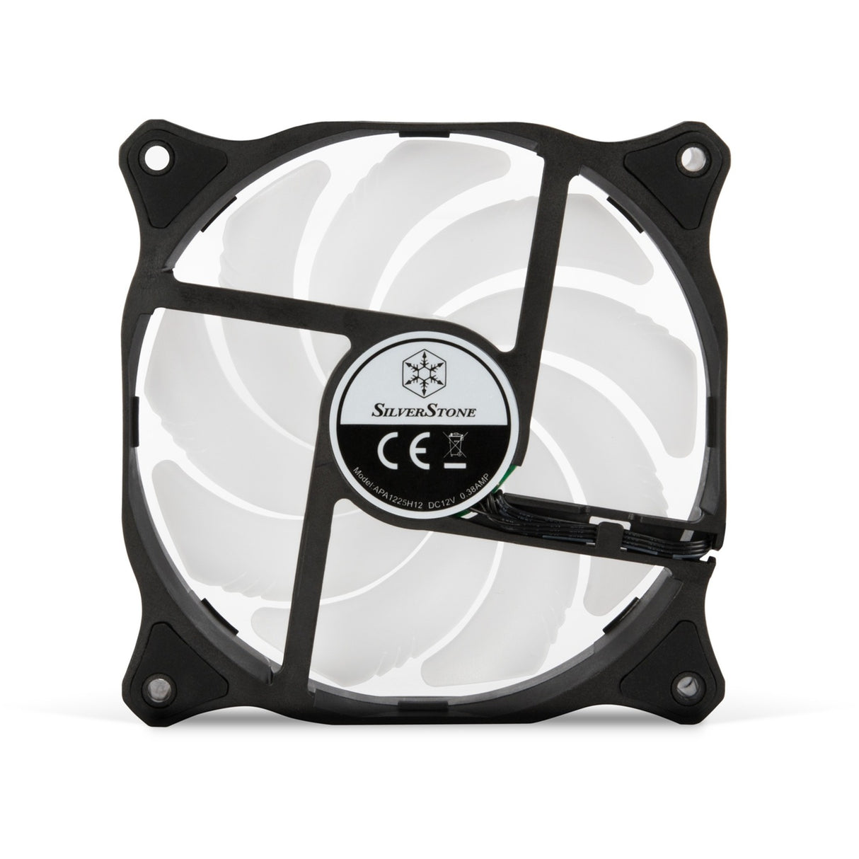 Silverstone air blazer 120r rgb case fan (zwart, 120 x 25 x 120 mm, pwm)