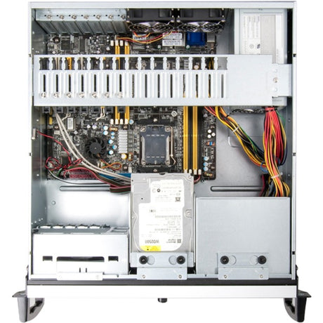 Chenbro rm42300 rack behuizing (zwart zilver | 2x usb-a 3.2 (5 gbit s))