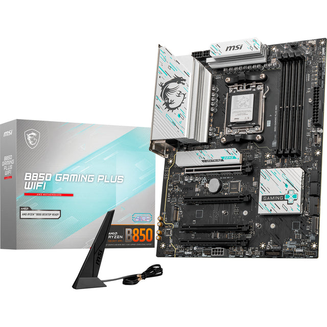 Msi b850 gaming plus wifi socket am5 moederbord (raid, 5gb-lan, wi-fi 7, bt, sound, atx)