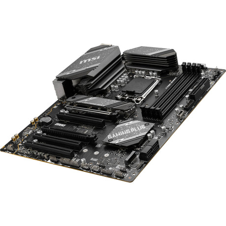 Msi b760 gaming plus wifi socket 1700 moederbord (grijs zwart, raid, 2.5gb-lan, wi-fi 6e, bt, sound, atx)