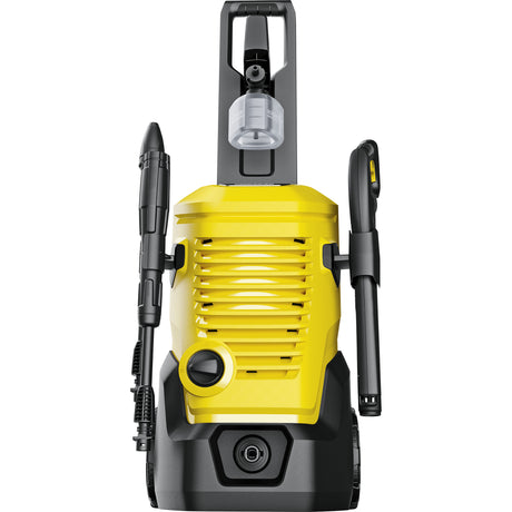 Kärcher k 5 wcm premium home hogedrukreiniger (geel zwart, met vuilfrees, slanghaspel en oppervlaktereiniger)