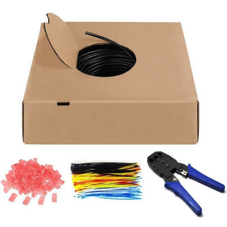 Goobay netwerkabel cat.6 u utp, outdoor (zwart, 100 meter)