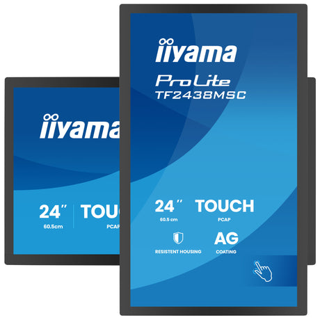 Iiyama prolite tf2438msc-b2 23.8 touchscreen monitor (zwart, 1x displayport, 1x hdmi, 120 hz)