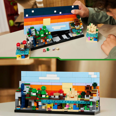 Lego minecraft minibiomen videogame speelgoed voor kinderen en kinderkamer decoratie - 21589