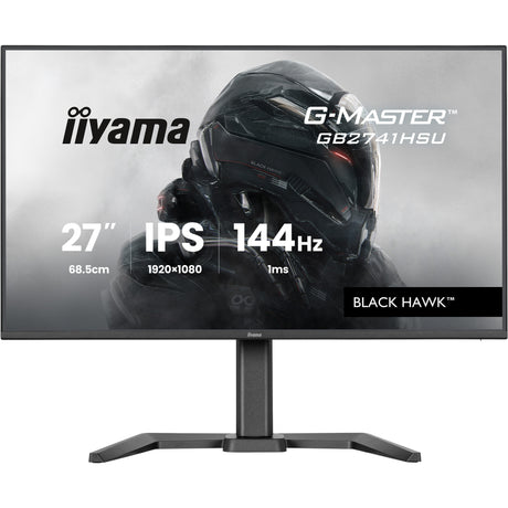 Iiyama g-master black hawk gb2741hsu-b1 27 gaming monitor (zwart, 1x displayport, 1x hdmi, 2x usb-a, 144 hz)