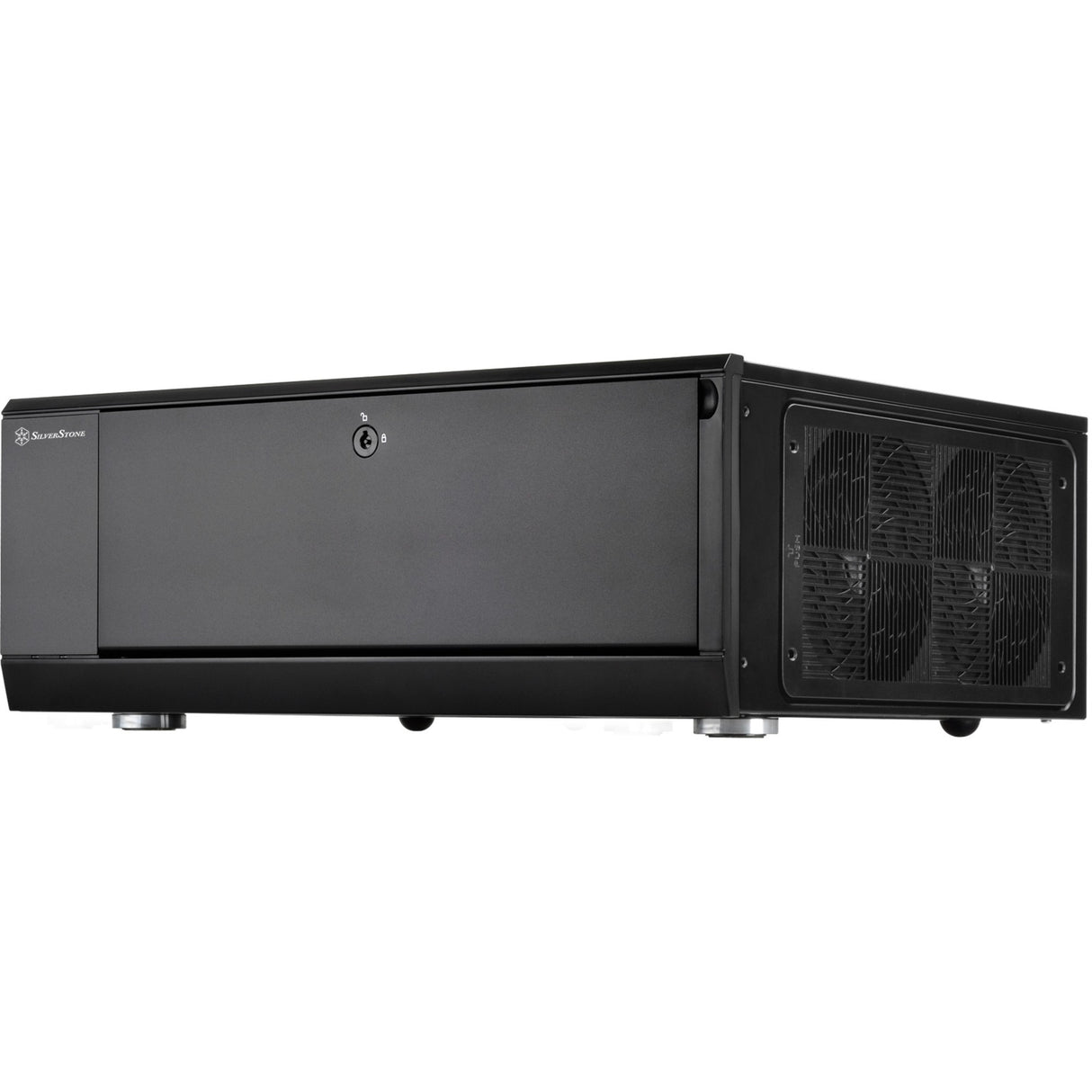 Silverstone sst-gd10b htpc behuizing (zwart | 2x usb-a)