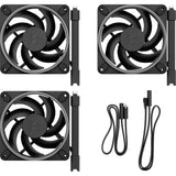 Fractal design momentum 12 rgb case fans (zwart, 3 stuks, 120 x 120 x 25 mm, pwm)