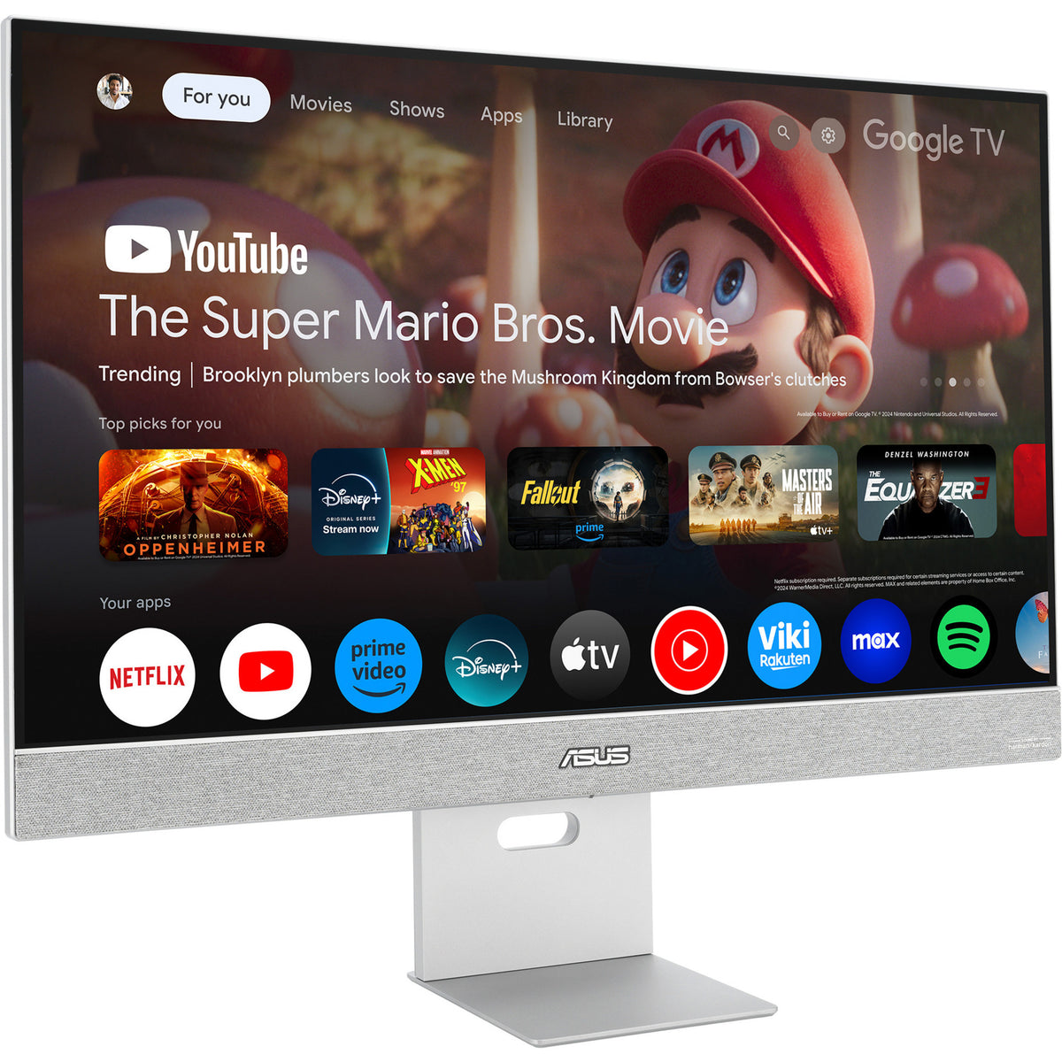 Asus zenscreen smart monitor ms32uc 31.5 4k ultra hd (grijs, 1x displayport, 1x hdmi, 1x usb-c, 2x usb-a, wi-fi)