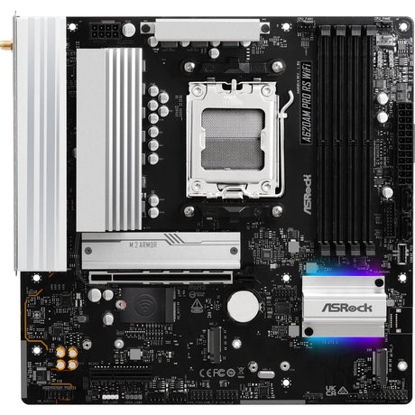 Asrock a620am pro rs wifi socket am5 moederbord (raid, 2.5 gb-lan, wlan, bt, sound, µatx)