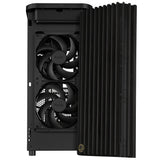 Asus proart pa401 wood edition - metal panel midi tower behuizing (zwart | 2x usb-a | 1x usb-c)