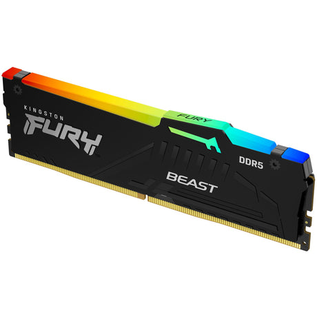 Kingston fury beast rgb 32 gb ddr5-6000 (1x 32 gb) werkgeheugen (zwart, kf560c36bbe2a-32, xmp 3.0, expo)