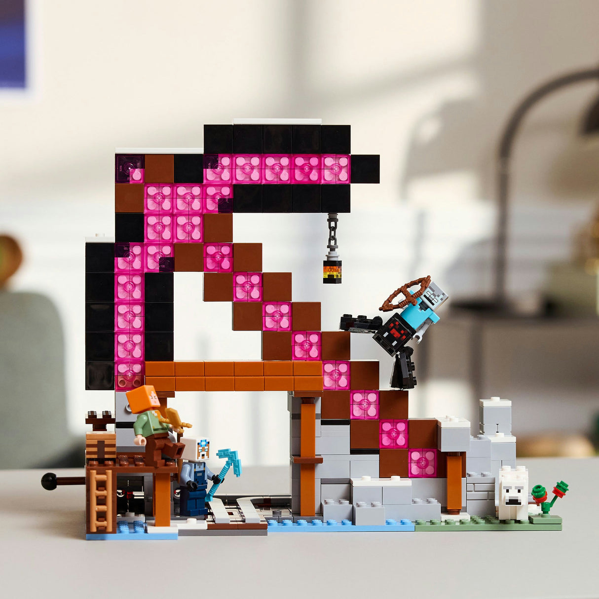 Lego minecraft de pikhouweelmijn bouwpakket voor kinderen - 21277