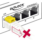 Delock netwerkabel rj-45 secure met cat.6a (wit, 85335, 5 meter)
